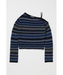 MOUSSY | 【26年SS新作】RANDOM STRIPE OFF SHOULDER トップス(ニット/セーター)