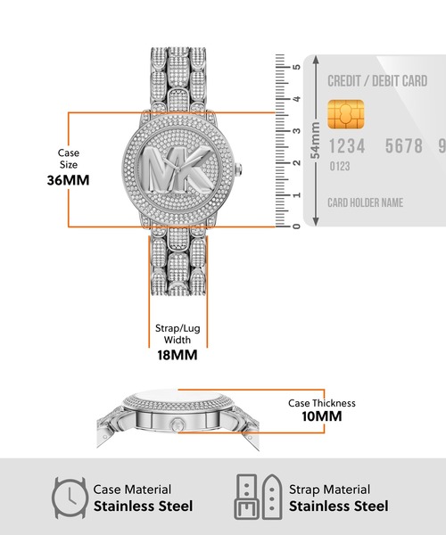 MICHAEL KORS（マイケルコース）の「マイケル・コース 腕時計 レディース アナログ ステンレス MK7566（アナログ腕時計・レディース・シルバー・FREE）」の5枚目の写真