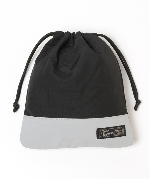 GLOBAL WORK（グローバルワーク）の「洗えるスクール巾着M/641388（ポーチ・キッズ・グレー系その他3/グリーン/ピンク/ホワイト/ブルー系その他4/その他/グレー系その他/ライトブルー/ブラック/カーキ・FREE）」の2枚目の写真