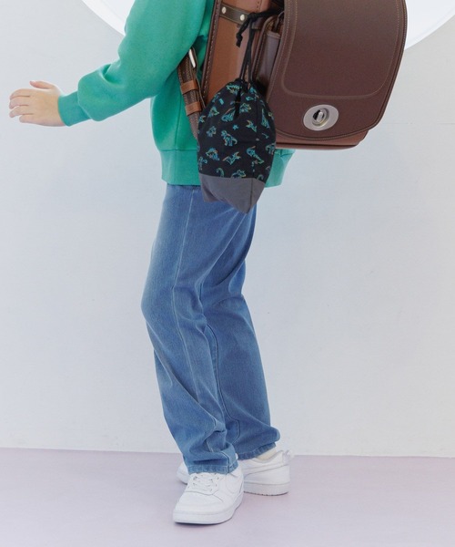 GLOBAL WORK（グローバルワーク）の「洗えるスクール巾着M/641388（ポーチ・キッズ・グレー系その他3/グリーン/ピンク/ホワイト/ブルー系その他4/その他/グレー系その他/ライトブルー/ブラック/カーキ・FREE）」の15枚目の写真