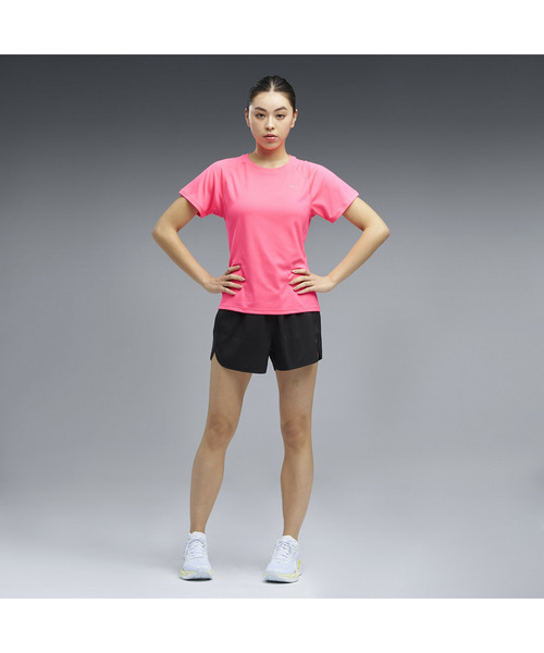 PUMA(プーマ)の「PUMA プーマ ウィメンズ ランニング ラン ヴェロシティ 半袖 Tシャツ(Tシャツ/カットソー・レディース・ライム/ピンク・SMALL/X-LARGE/MEDIUM/LARGE)」の8枚目の写真