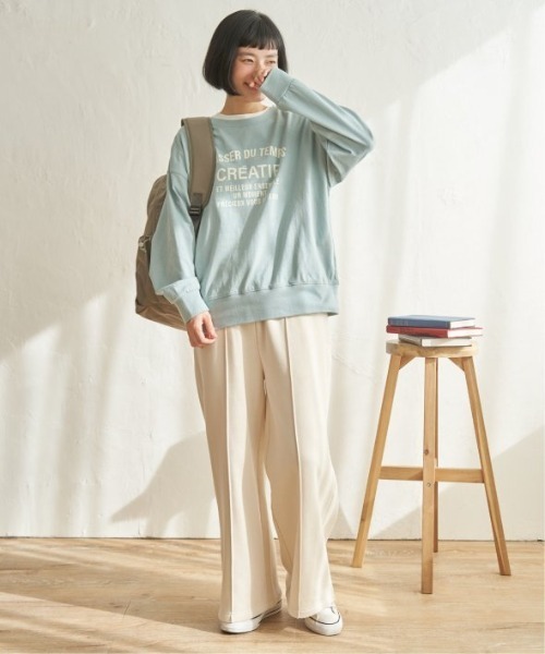 LBC（エルビーシー）の「コットンロゴトレーナーTEE（Tシャツ/カットソー・レディース・ホワイト/ミント/チャコール/ブラウン系その他・M）」の20枚目の写真