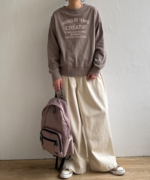 LBC（エルビーシー）の「コットンロゴトレーナーTEE（Tシャツ/カットソー・レディース・ホワイト/ミント/チャコール/ブラウン系その他・M）」の8枚目の写真