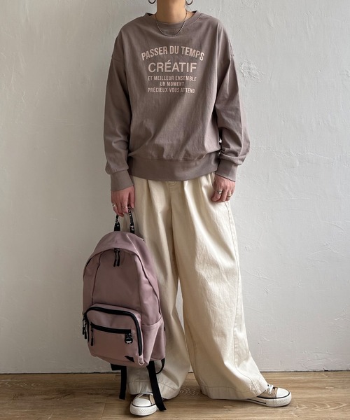 LBC（エルビーシー）の「コットンロゴトレーナーTEE（Tシャツ/カットソー・レディース・ホワイト/ミント/チャコール/ブラウン系その他・M）」の10枚目の写真