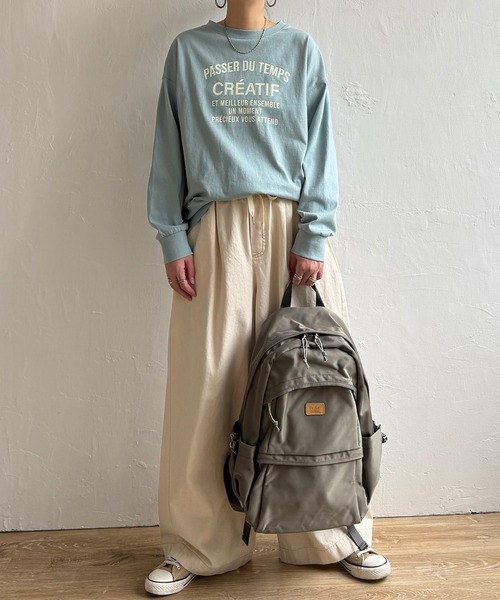 LBC（エルビーシー）の「コットンロゴトレーナーTEE（Tシャツ/カットソー・レディース・ホワイト/ミント/チャコール/ブラウン系その他・M）」の6枚目の写真