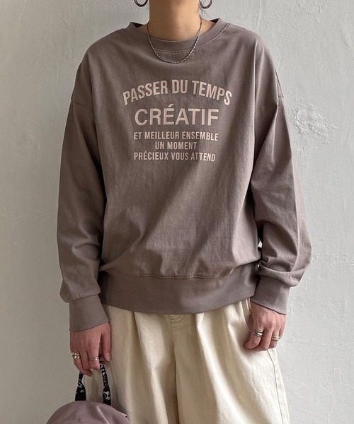 LBC(エルビーシー)の「コットンロゴオーバーサイズトレーナーTEE(Tシャツ/カットソー・レディース・ホワイト/ミント/チャコール/ブラウン系その他・M)」の13枚目の写真