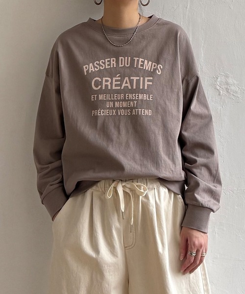 LBC(エルビーシー)の「コットンロゴオーバーサイズトレーナーTEE(Tシャツ/カットソー・レディース・ホワイト/ミント/チャコール/ブラウン系その他・M)」の14枚目の写真