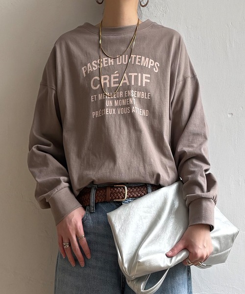 LBC(エルビーシー)の「コットンロゴオーバーサイズトレーナーTEE(Tシャツ/カットソー・レディース・ホワイト/ミント/チャコール/ブラウン系その他・M)」の16枚目の写真