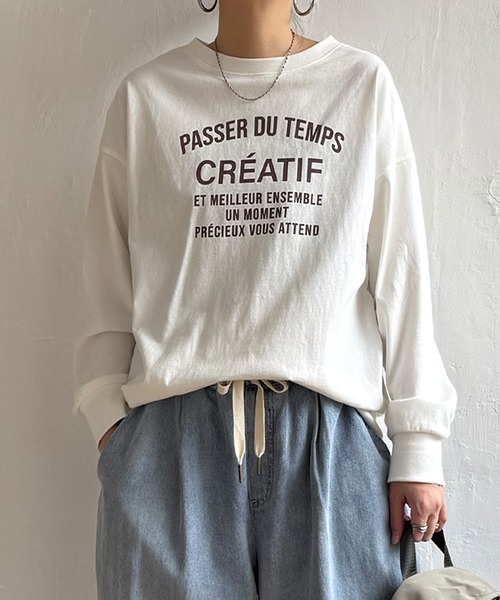 LBC(エルビーシー)の「コットンロゴオーバーサイズトレーナーTEE(Tシャツ/カットソー・レディース・ホワイト/ミント/チャコール/ブラウン系その他・M)」の18枚目の写真