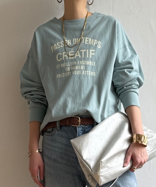 LBC(エルビーシー)の「コットンロゴオーバーサイズトレーナーTEE(Tシャツ/カットソー・レディース・ホワイト/ミント/チャコール/ブラウン系その他・M)」の17枚目の写真