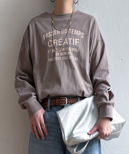 LBC(エルビーシー)の「コットンロゴオーバーサイズトレーナーTEE(Tシャツ/カットソー・レディース・ホワイト/ミント/チャコール/ブラウン系その他・M)」の20枚目の写真