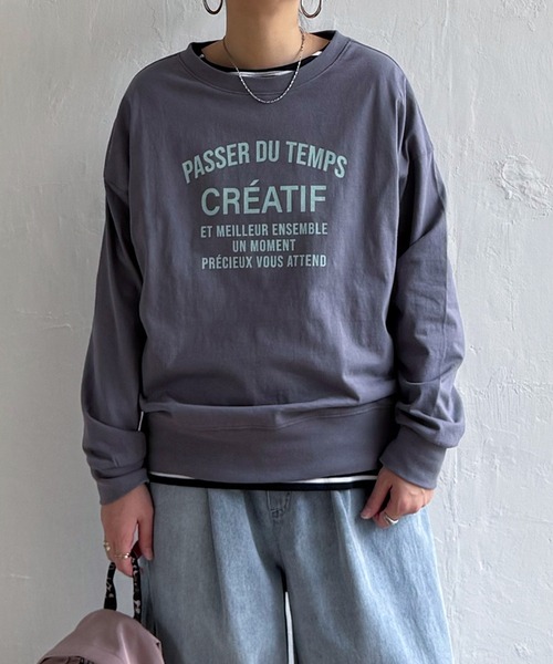 LBC(エルビーシー)の「コットンロゴオーバーサイズトレーナーTEE(Tシャツ/カットソー・レディース・ホワイト/ミント/チャコール/ブラウン系その他・M)」の22枚目の写真