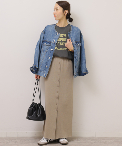 JOURNAL STANDARD relume（ジャーナルスタンダード　レリューム）の「ラグランスリーブカレッジロングスリーブTEE（Tシャツ/カットソー・レディース・ピンク/ライトホワイト/ブラック×ブラック/オフホワイト・FREE）」の7枚目の写真