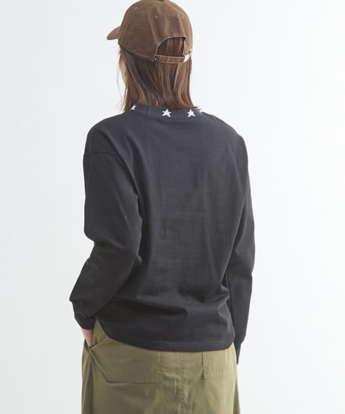 CONVERSE TOKYO（コンバーストウキョウ）の「STAR NECK LONGSLEEVE TEE（Tシャツ/カットソー・レディース・ホワイト/ブラック・FREE）」の10枚目の写真