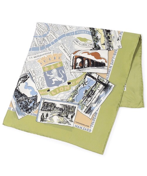 Atelier TOMORROWLAND CITY MAP シルクスカーフ（バンダナ/スカーフ