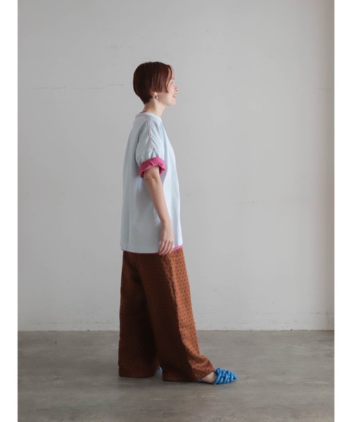 FIL DE FER（フィルデフェール）の「TRジャガード　イージーパンツ（その他パンツ・レディース・オレンジ・FREE）」の13枚目の写真