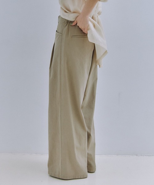 Obis&(オビスアンド)の「【再入荷・新色追加】カーブタックワイドパンツ(その他パンツ・レディース・オリーブ/オフホワイト/チャコールグレー/ブラウン/ブラック・L/M)」の20枚目の写真