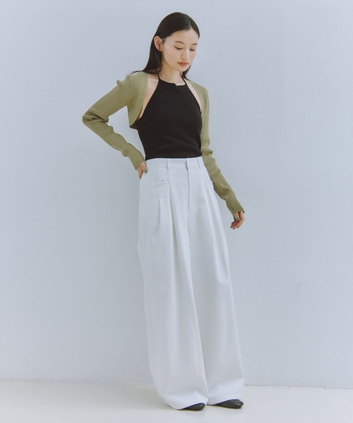 Obis&(オビスアンド)の「【再入荷・新色追加】カーブタックワイドパンツ(その他パンツ・レディース・オリーブ/オフホワイト/チャコールグレー/ブラウン/ブラック・L/M)」の17枚目の写真