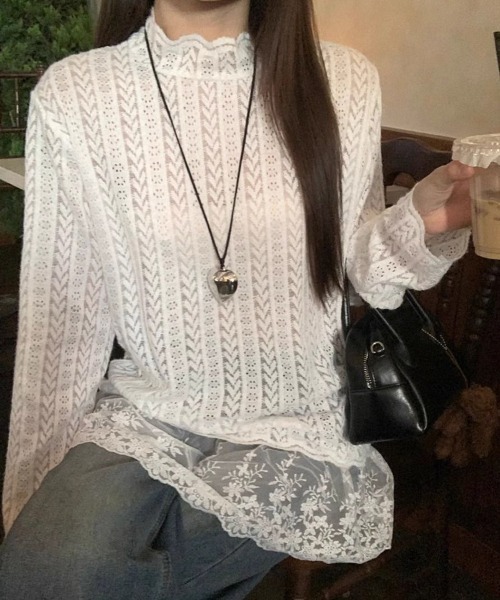 Flugge(フラッジー)の「裾フリルレーストップス(その他トップス・レディース・ホワイト・LARGE/MEDIUM)」の6枚目の写真