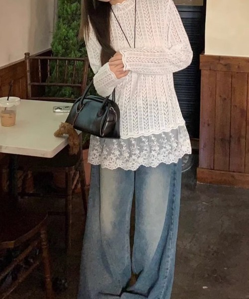 Flugge(フラッジー)の「裾フリルレーストップス(その他トップス・レディース・ホワイト・LARGE/MEDIUM)」の8枚目の写真