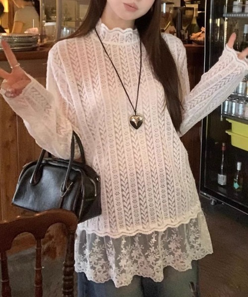 Flugge(フラッジー)の「裾フリルレーストップス(その他トップス・レディース・ホワイト・LARGE/MEDIUM)」の11枚目の写真