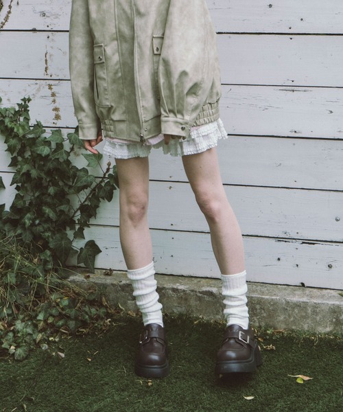 archives（アルシーヴ）の「フリルレーススカショーパン（その他パンツ・レディース・ブラック/オフホワイト・MEDIUM）」の3枚目の写真