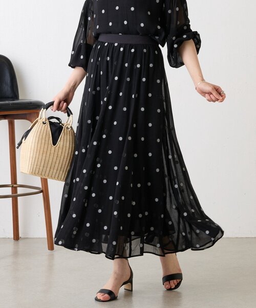 BEARDSLEY(ビアズリー)の「シアードットジャガードスカート(スカート・レディース・ブラック・FREE)」の12枚目の写真