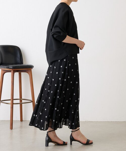 BEARDSLEY(ビアズリー)の「シアードットジャガードスカート(スカート・レディース・ブラック・FREE)」の14枚目の写真