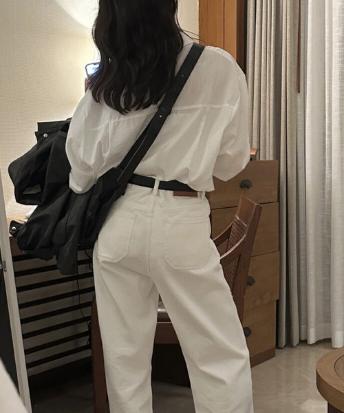 ReRe(リリ)の「レースネック×ストライプシャツ(シャツ/ブラウス・レディース・ブルー/ホワイト・FREE)」の6枚目の写真