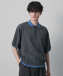 CIYOT | 【CIYOT-シヨウト-】ダブルカラー レイヤード 半袖ニットポロシャツ(ポロシャツ)