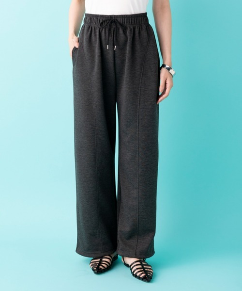 UNDOVE（アンドゥーブ）の「【ＳＥＪＬ】切替ゆったりパンツ（その他パンツ・レディース・チャコール/アイボリー・X-LARGE/LARGE/MEDIUM/SMALL）」の2枚目の写真
