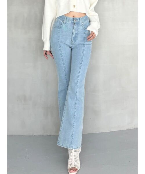 MERCURYDUO(マーキュリーデュオ)の「ストレッチブーツカットデニムパンツ(デニムパンツ・レディース・ライトブルー/ブルー・SMALL/MEDIUM)」の6枚目の写真