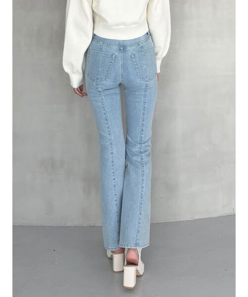 MERCURYDUO(マーキュリーデュオ)の「ストレッチブーツカットデニムパンツ(デニムパンツ・レディース・ライトブルー/ブルー・SMALL/MEDIUM)」の7枚目の写真