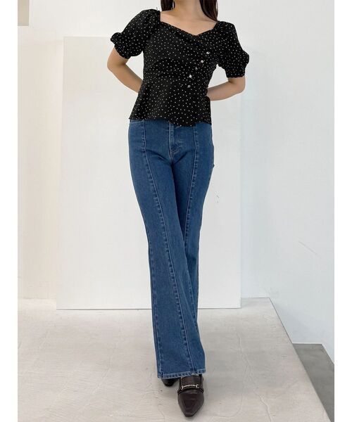 MERCURYDUO(マーキュリーデュオ)の「ストレッチブーツカットデニムパンツ(デニムパンツ・レディース・ライトブルー/ブルー・SMALL/MEDIUM)」の16枚目の写真