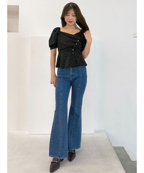 MERCURYDUO(マーキュリーデュオ)の「ストレッチブーツカットデニムパンツ(デニムパンツ・レディース・ライトブルー/ブルー・SMALL/MEDIUM)」の17枚目の写真