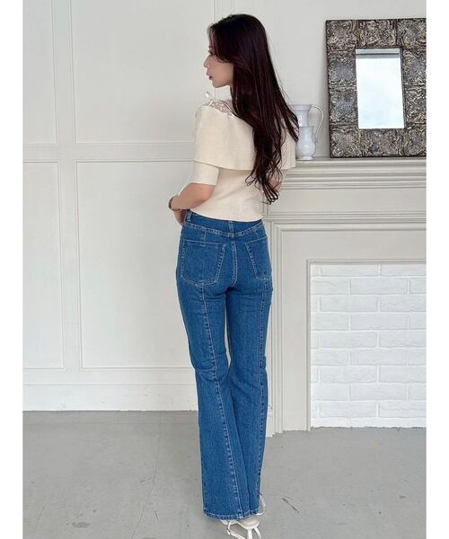 MERCURYDUO(マーキュリーデュオ)の「ストレッチブーツカットデニムパンツ(デニムパンツ・レディース・ライトブルー/ブルー・SMALL/MEDIUM)」の22枚目の写真