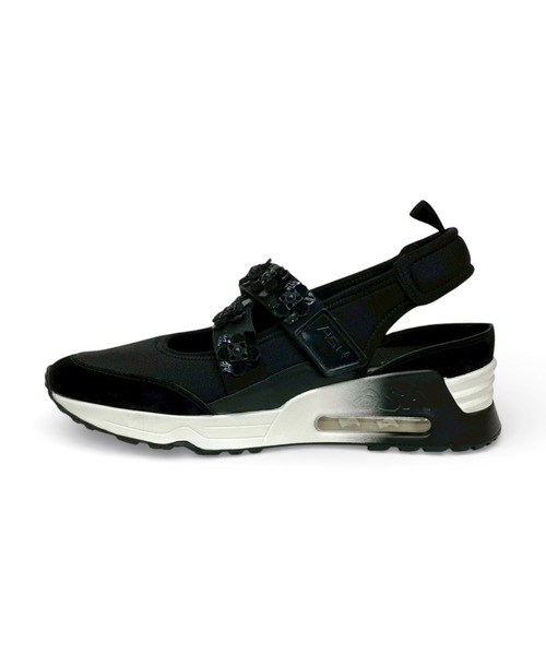 ASH(アッシュ)の「アッシュ【LOTUS】フラワースニーカーサンダル スポサン ウェッジソール メリージェーンサンダル ストラップ ベルト 5.5cmヒール(サンダル・レディース・ブラック・37/36/35/39/38/40)」の10枚目の写真