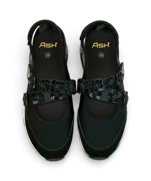 ASH(アッシュ)の「アッシュ【LOTUS】フラワースニーカーサンダル スポサン ウェッジソール メリージェーンサンダル ストラップ ベルト 5.5cmヒール(サンダル・レディース・ブラック・37/36/35/39/38/40)」の6枚目の写真