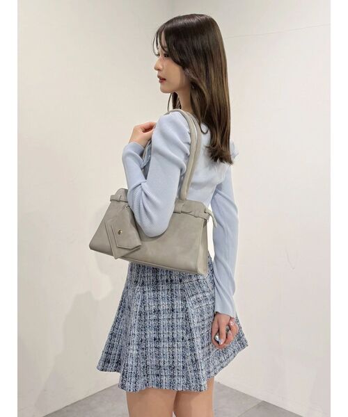 MERCURYDUO（マーキュリーデュオ）の「異素材レースフリルニット（ニット/セーター・レディース・ライトブルー/チャコールグレー/オフホワイト・FREE）」の21枚目の写真