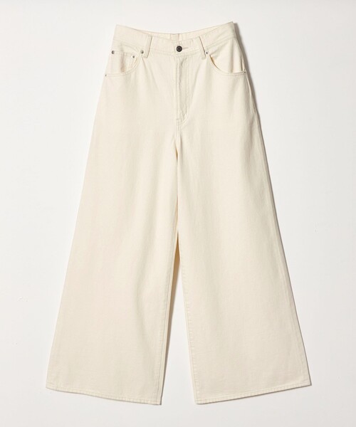 EMMEL REFINES(エメルリファインズ)の「<EMMEL REFINES>EM ソフト ワイド DNM パンツ(デニムパンツ・レディース・オフホワイト/ベージュ・S/M)」の2枚目の写真