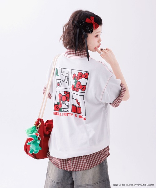 DOUBLE NAME(ダブルネーム)の「【m:rex】ハローキティコラボ ぬいぐるみキーホルダー(ミニレックス)(キーホルダー・レディース・グリーン・FREE)」の2枚目の写真