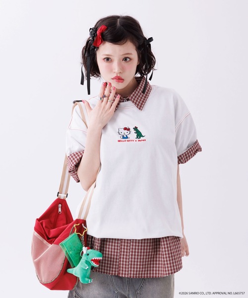 DOUBLE NAME(ダブルネーム)の「【m:rex】ハローキティコラボ ぬいぐるみキーホルダー(ミニレックス)(キーホルダー・レディース・グリーン・FREE)」の3枚目の写真