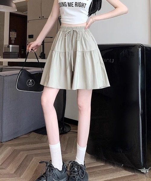 SallyLunn（サリーラン）の「切替ギャザースカート（スカート・レディース・ブラック/ベージュ/ライトグレー・LARGE/MEDIUM）」の8枚目の写真