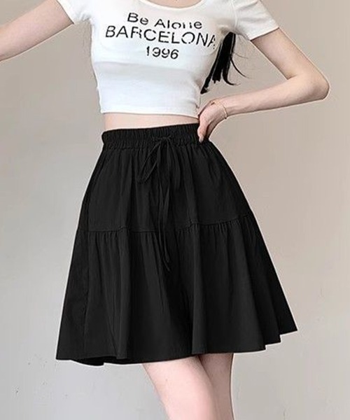 SallyLunn（サリーラン）の「切替ギャザースカート（スカート・レディース・ブラック/ベージュ/ライトグレー・LARGE/MEDIUM）」の12枚目の写真