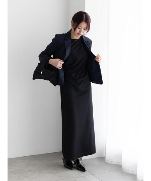 Te chichi(テチチ)の「フレア袖クロップトテーラードジャケット【AOYAMA FASHION ASSOCIATION × Té chichi】(ノーカラージャケット・レディース・ネイビー/ベージュ・F)」の20枚目の写真