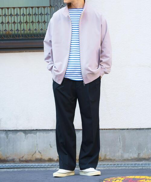 ITEMS URBANRESEARCH(アイテムズ アーバンリサーチ)の「TRストレッチ ハリントンジャケット(ブルゾン・メンズ・ベージュ/グレー/ブラック・MEDIUM/LARGE)」の5枚目の写真