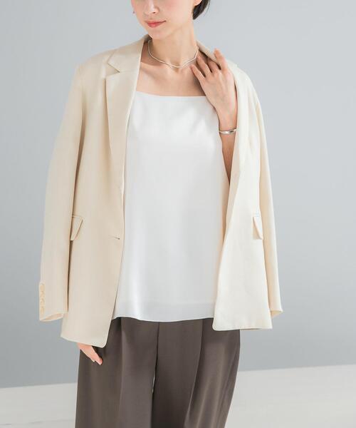 URBAN RESEARCH ROSSO WOMEN（アーバンリサーチ　ロッソ）の「ヴィンテージシルキーサテンキャミソール（キャミソール・レディース・ベージュ系その他/オフホワイト・FREE）」の2枚目の写真