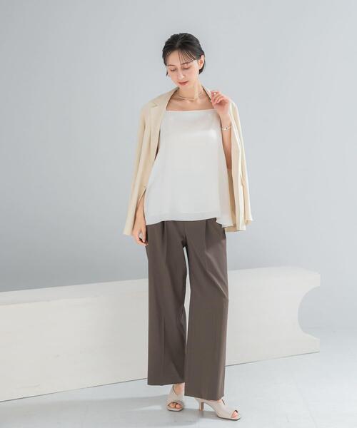 URBAN RESEARCH ROSSO WOMEN（アーバンリサーチ　ロッソ）の「ヴィンテージシルキーサテンキャミソール（キャミソール・レディース・ベージュ系その他/オフホワイト・FREE）」の4枚目の写真