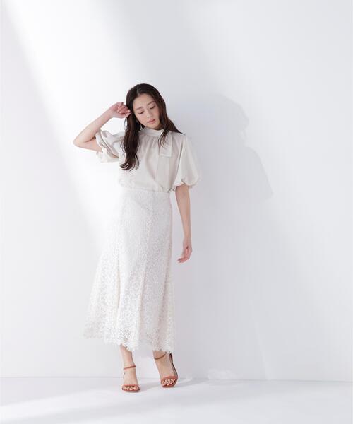 NATURAL BEAUTY BASIC(ナチュラルビューティーベーシック)の「【Oggi.jp掲載】リネンライクサイドタイブラウス(シャツ/ブラウス・レディース・ブラウン/ベージュ/イエロー/ブルー・SMALL/MEDIUM)」の8枚目の写真