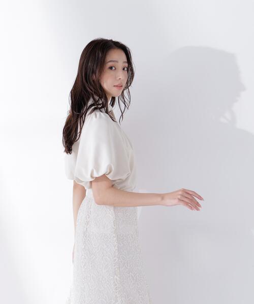 NATURAL BEAUTY BASIC(ナチュラルビューティーベーシック)の「【Oggi.jp掲載】リネンライクサイドタイブラウス(シャツ/ブラウス・レディース・ブラウン/ベージュ/イエロー/ブルー・SMALL/MEDIUM)」の9枚目の写真